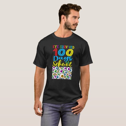 Oog overleefde 100e dag van schoolleraren Kinderen T-shirt (Voorkant volledig)