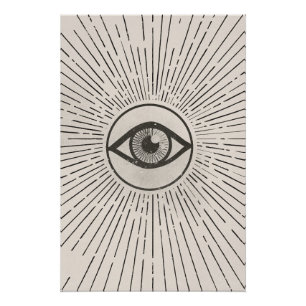 Oog Retro Ruimte Kunst Perfect Poster