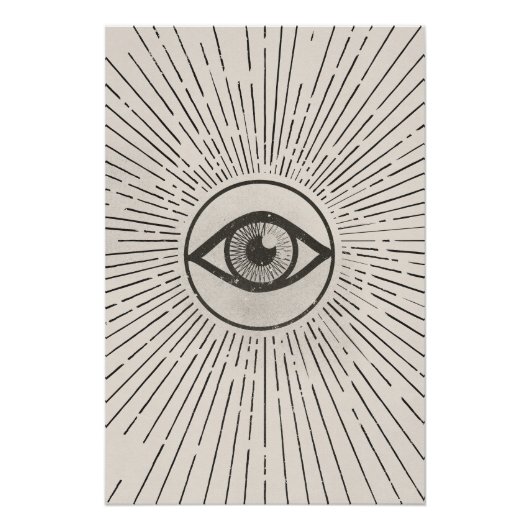 Oog Retro Ruimte Kunst Perfect Poster (Voorkant)