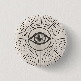 Oog Retro Ruimte Kunst Ronde Button 3,2 Cm
