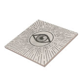 Oog Retro Ruimte Kunst Tegeltje (Zijkant)