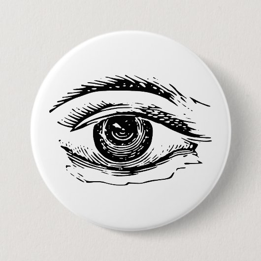 Oog Ronde Button 7,6 Cm (Voorkant)
