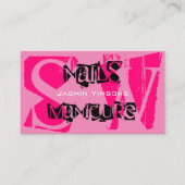 Oog roze en zwart met Initialen stijlvol Visitekaartje (Voorkant)