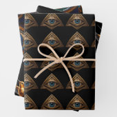 Oog schattig grappig mooi inpakpapier vel (In situ)