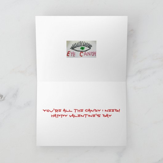 Oog Snoep Valentijn Kaart (Binnen)