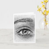 Oog Studie Inkt Tekening ... kaart (Gele Bloem)