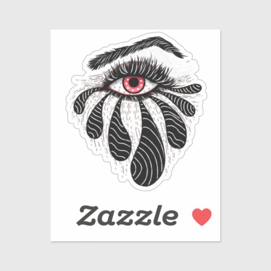 Oog Tattoo Gotische Kunst Sticker (Vel)