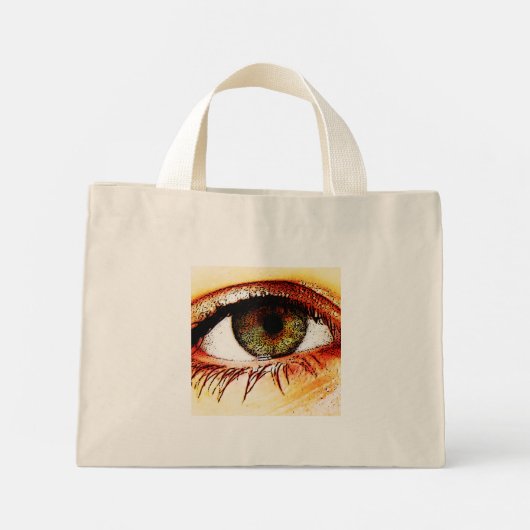 Oog tecanem mini tote bag (Achterkant)