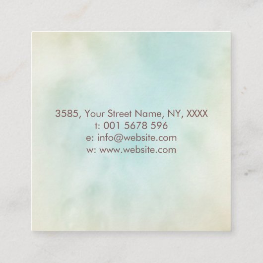 Oog - Triple Moon - Gemstone en goud Vierkante Visitekaartje (Achterkant)