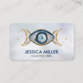 Oog - Triple Moon - Gemstone en goud Visitekaartje (Voorkant)