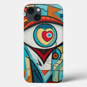 Oog Valentijn hart liefde art deco Case-Mate iPhone Case