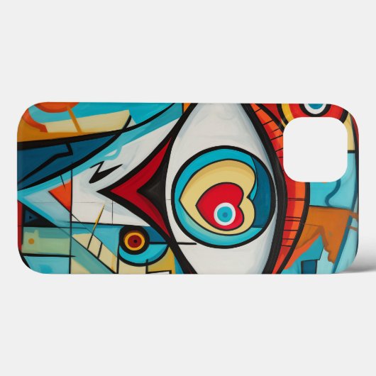 Oog Valentijn hart liefde art deco Case-Mate iPhone Case (Achterkant (horizontaal))