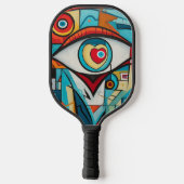 Oog Valentijn hart liefde art deco Pickleball Paddle (Achterkant)