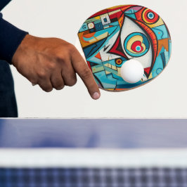 Oog Valentijn hart liefde art deco Tafeltennisbatje