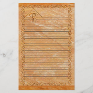 Oog van Briefpapier met gelamineerd gesteente