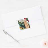 Oog van de Beholder, Abstracte digitale collage Vierkante Sticker (Envelop)