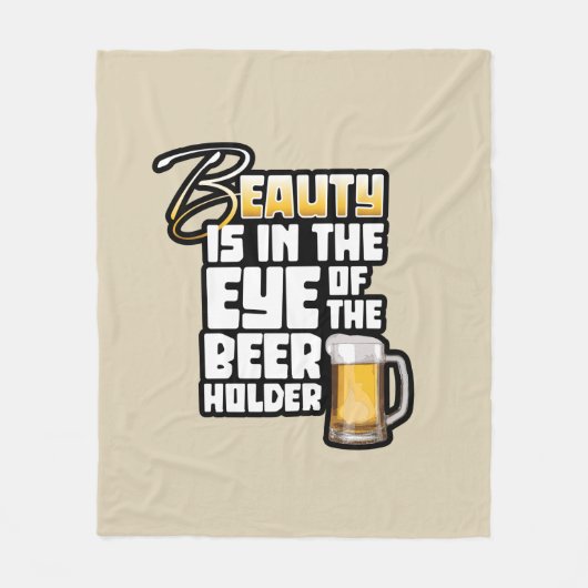 Oog van de bierhouder - Funny Beer Drinker Fleece Deken (Voorkant)