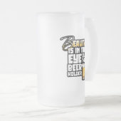 Oog van de bierhouder - Funny Beer Drinker Matglas Bierpul (Voorkant rechts)