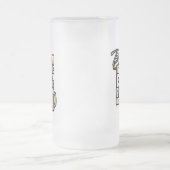 Oog van de bierhouder - Funny Beer Drinker Matglas Bierpul (Center)