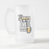 Oog van de bierhouder - Funny Beer Drinker Matglas Bierpul (Links)