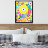 Oog van de bloem canvas afdruk (Insitu (Slaapkamer))