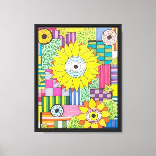 Oog van de bloem canvas afdruk (Voorkant)