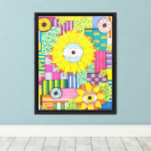 Oog van de bloem canvas afdruk (Insitu (Houten vloer))