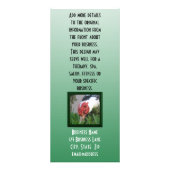 Oog van de Dichte Foto Bedrijfs Sjabloon van de Du Reclamekaart (Achterkant)