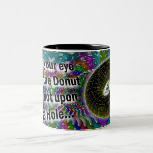 Oog van de Donut Coffee Cup Tweekleurige Koffiemok