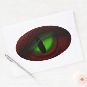 Oog van de draak ovale sticker (Envelop)