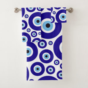 Oog van de Duivel-patroon, Grieks Oog, Turks Oog, Bad Handdoek