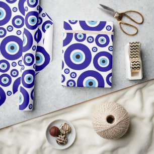 Oog van de Duivel-patroon, Grieks Oog, Turks Oog, Cadeaupapier
