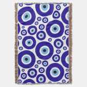 Oog van de Duivel-patroon, Grieks Oog, Turks Oog, Deken (Voorkant Verticaal)