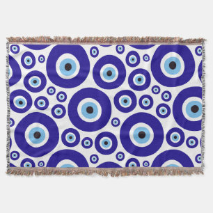Oog van de Duivel-patroon, Grieks Oog, Turks Oog, Deken