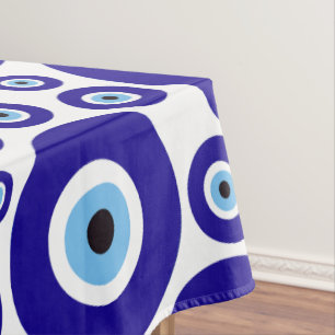 Oog van de Duivel-patroon, Grieks Oog, Turks Oog,  Tafelkleed