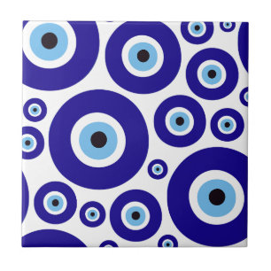 Oog van de Duivel-patroon, Grieks Oog, Turks Oog, Tegeltje