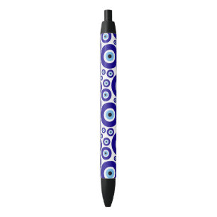 Oog van de Duivel-patroon, Grieks Oog, Turks Oog,  Zwarte Inkt Pen