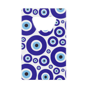 Oog van de Duivel-patroon, Griekse Oog, Turks Oog, Creditkaart Flessenopener