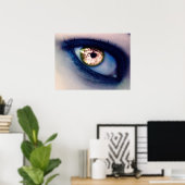 oog van de houder poster (Thuiskantoor)