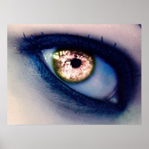 oog van de houder poster