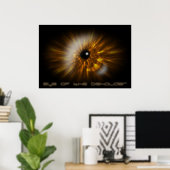 Oog van de houder poster (Thuiskantoor)