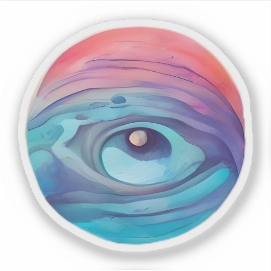 Oog van de Kosmos Sticker (Voorkant)