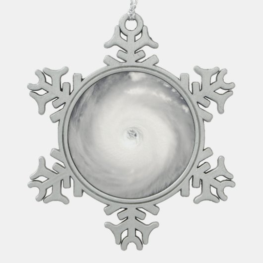 Oog van de orkaan tin sneeuwvlok ornament (Voorkant)