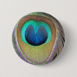 oog van de pauw-knop ronde button 5,7 cm