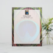 Oog van de Peacock-doezelssluiting Gepersonaliseerd Briefhoofd (Staand voorkant)