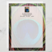 Oog van de Peacock-doezelssluiting Gepersonaliseerd Briefhoofd (Voorkant / Achterkant)