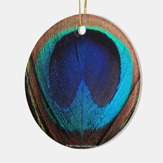 Oog van de Peacock-doezelssluiting Keramisch Ornament (Links)