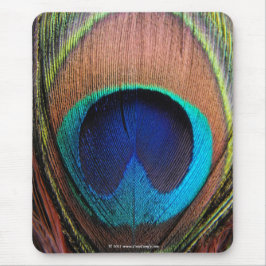 Oog van de Peacock-doezelssluiting Muismat