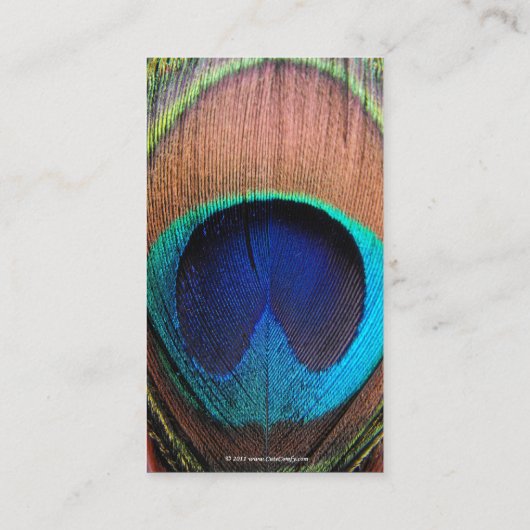 Oog van de Peacock-doezelssluiting Visitekaartje (Achterkant)