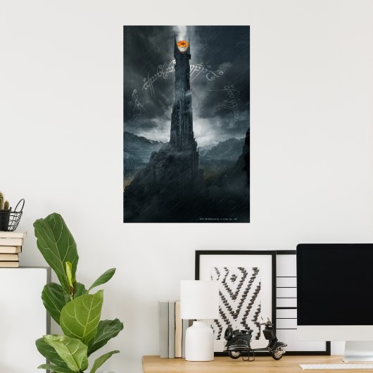 Oog van de samenstelling Sauron Poster (Thuiskantoor)